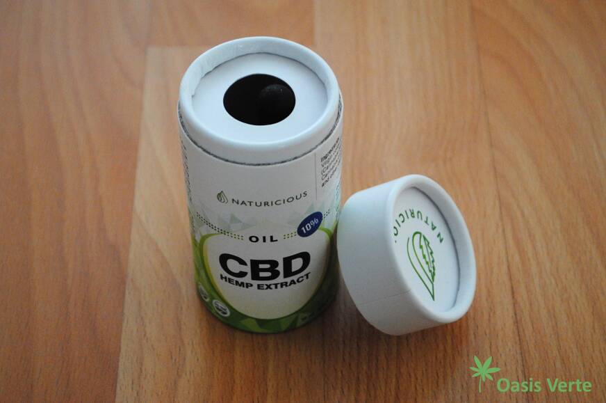 packaging flacon et emballage naturicious huile cbd